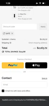 Heatbit coupon verification screenshot