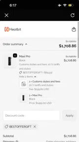 Heatbit coupon verification screenshot