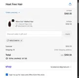 welcome10 coupon verification screenshot