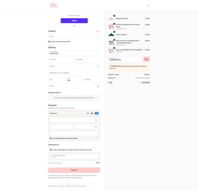 Heatless Hair checkout page showing Heatless Hair promo code box | Screenshot taken by SimplyCodes community member on Sep 11, 2025
