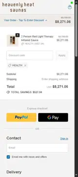 HEALTH coupon verification screenshot