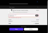 THANKYOU20 coupon verification screenshot