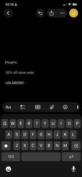 LOLAROSE1 coupon verification screenshot