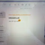 DREAMCLUB coupon verification screenshot