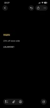 LOLAROSE1 coupon verification screenshot