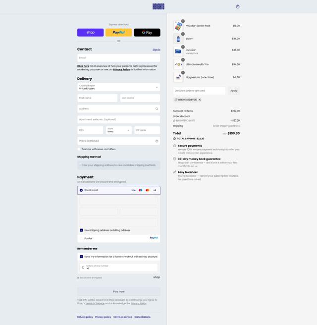 Heights checkout page showing Heights promo code box | Screenshot taken by SimplyCodes community member on Sep 12, 2025
