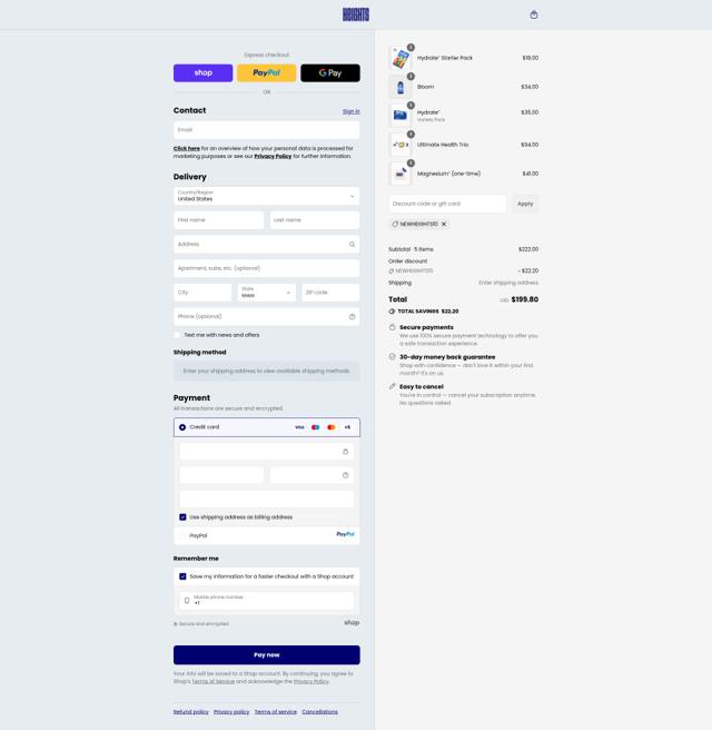 Heights checkout page showing Heights promo code box | Screenshot taken by SimplyCodes community member on Sep 12, 2025