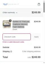 LW10 coupon verification screenshot