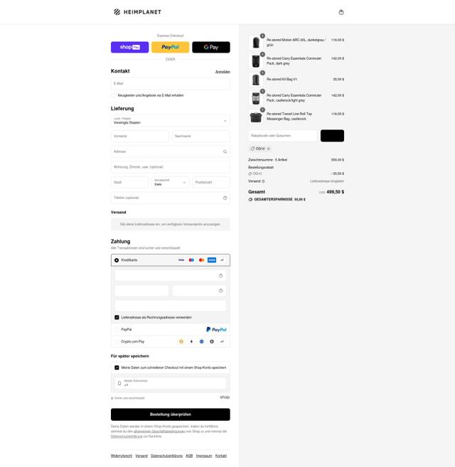 Heimplanet checkout page showing Heimplanet discount code box | Screenshot taken by SimplyCodes community member on Aug 9, 2025