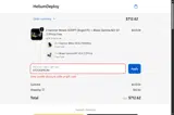 Helium Deploy coupon verification screenshot