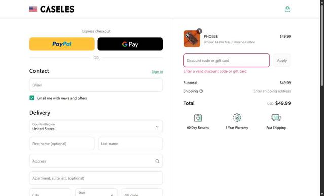 Hellcase checkout page showing Hellcase promo code box | Screenshot taken by SimplyCodes community member on Sep 14, 2025