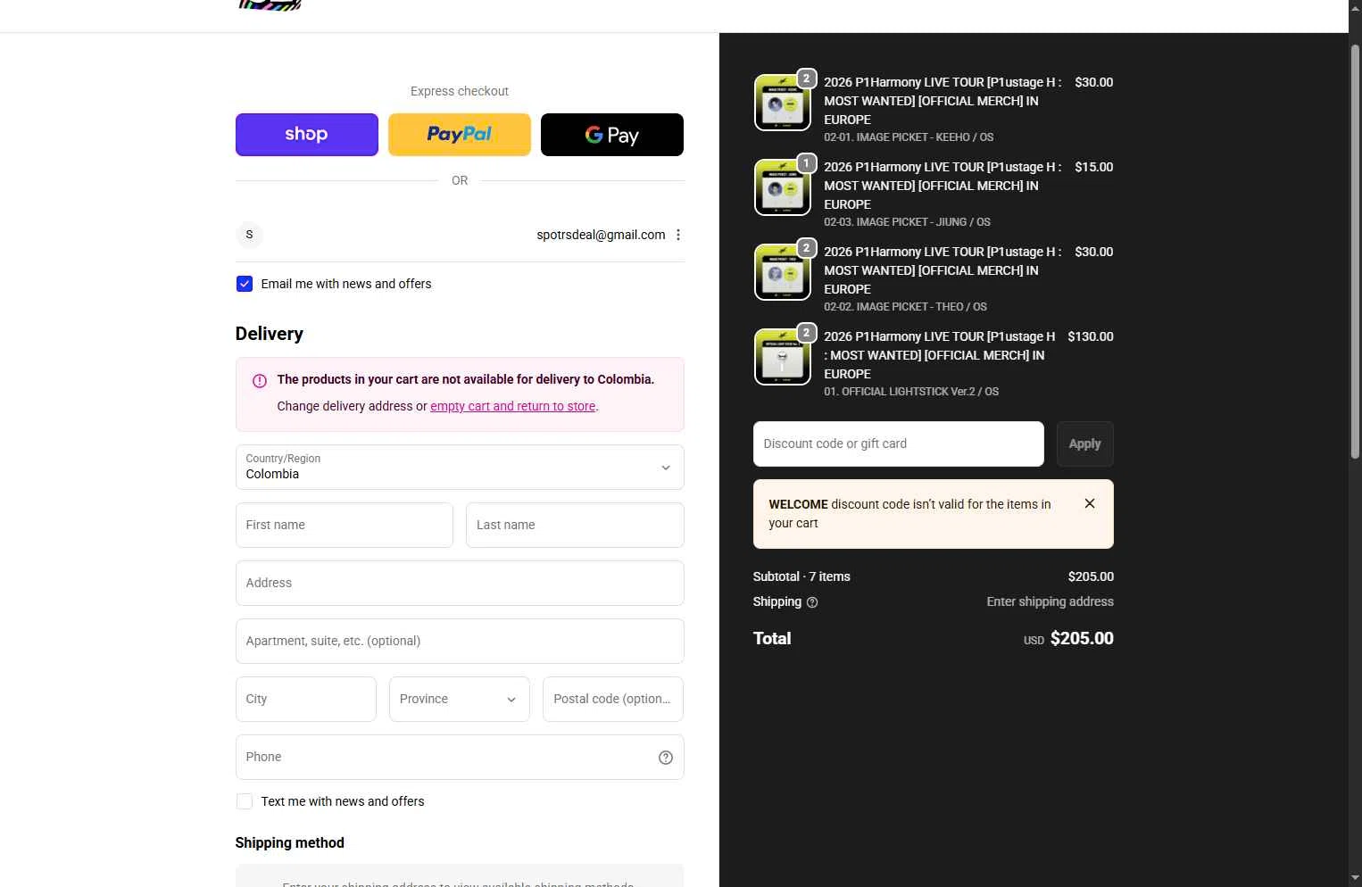 hello82 checkout page showing hello82 discount code box | Screenshot taken by SimplyCodes community member on Dec 27, 2025
