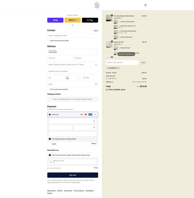 Hello Joyous checkout page showing Hello Joyous promo code box | Screenshot taken by SimplyCodes community member on Sep 16, 2025