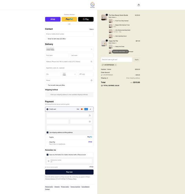 Hello Joyous checkout page showing Hello Joyous promo code box | Screenshot taken by SimplyCodes community member on Sep 21, 2025
