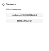 BLUEBARBELLS coupon verification screenshot