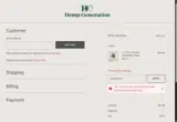Hemp Generation coupon verification screenshot