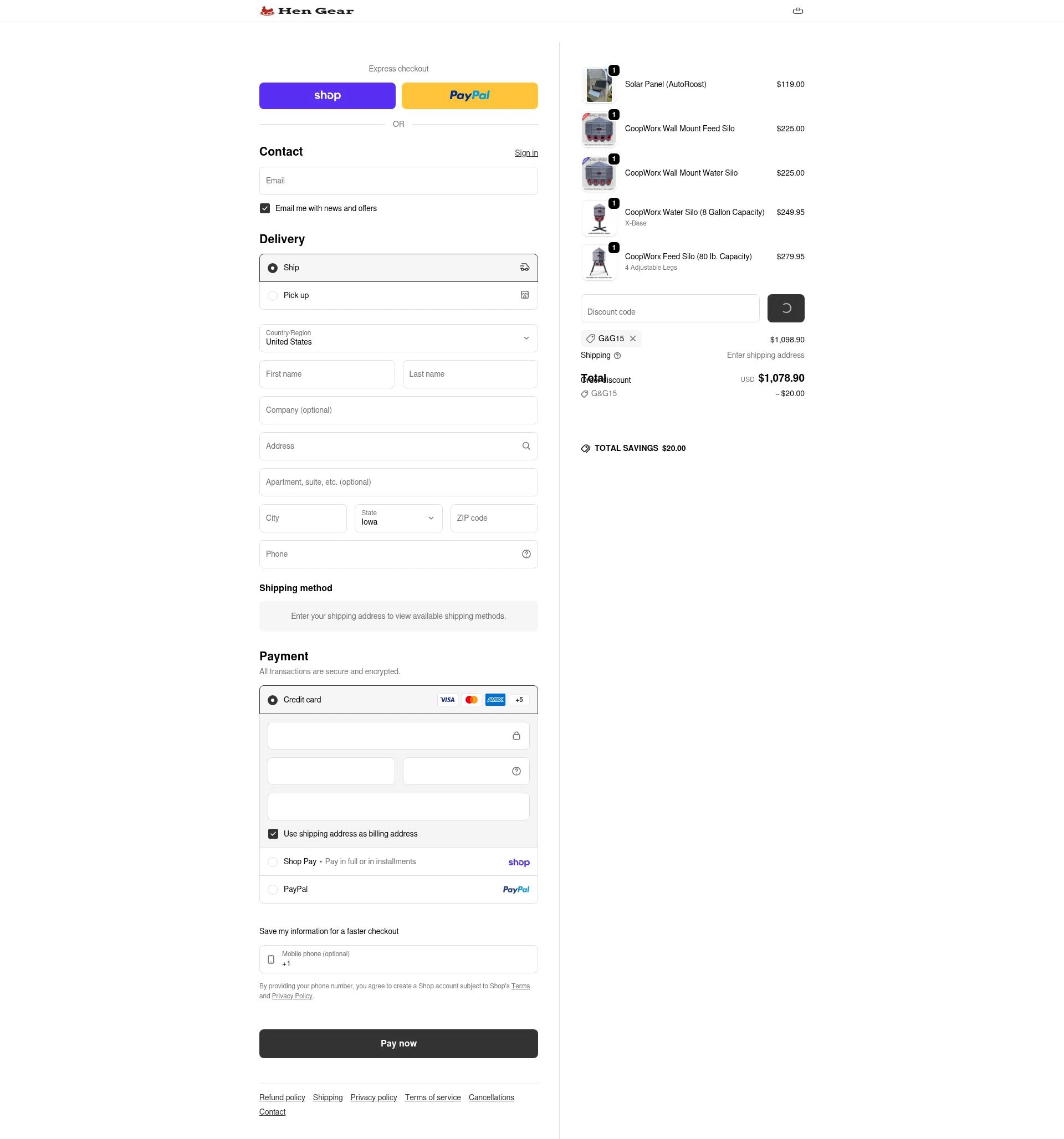 HenGear checkout page showing HenGear discount code box | Screenshot taken by SimplyCodes community member on Feb 4, 2026