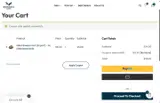WELCOME10 coupon verification screenshot