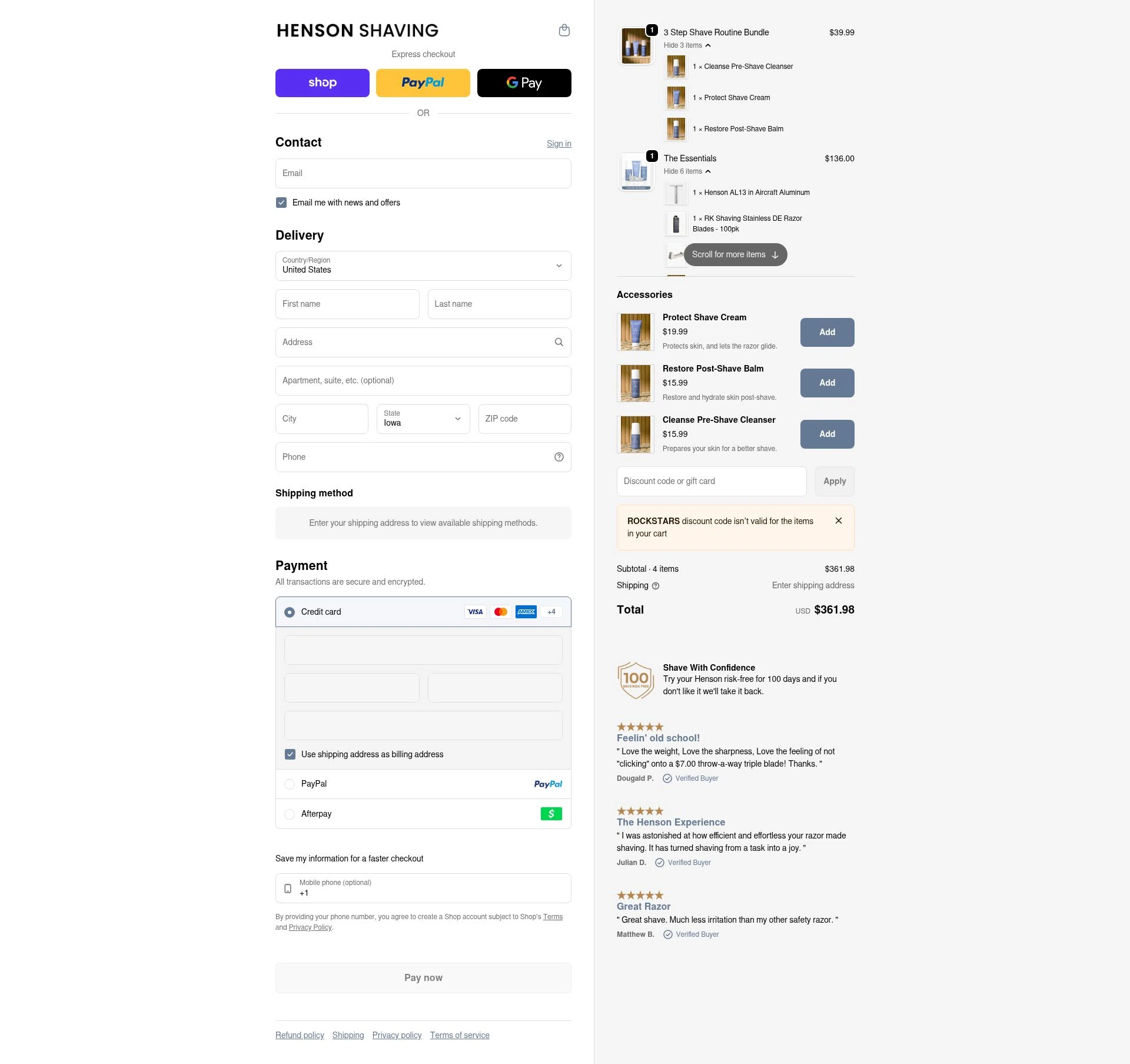 Henson Shaving Coupons & w/Code Discounts Feb 2026