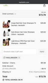 FINALURIKADRI coupon verification screenshot