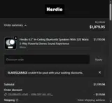 5LAKESGARAGE coupon verification screenshot