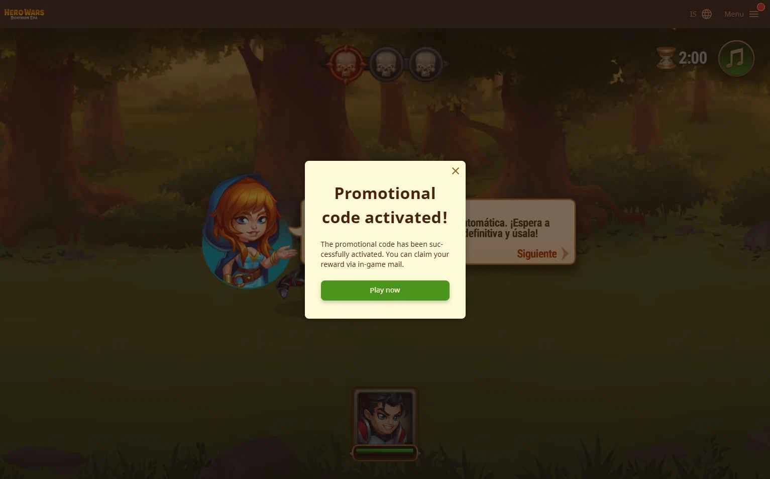 Hero Wars checkout page showing Hero Wars promo code box | Screenshot taken by SimplyCodes community member on Jan 28, 2026