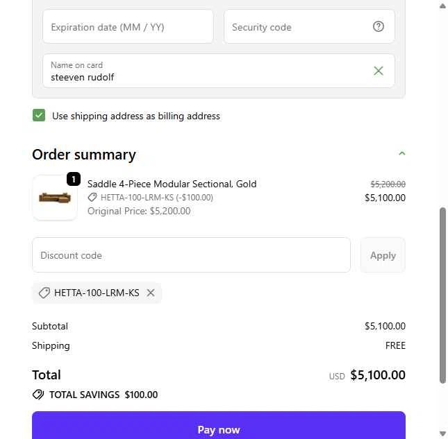 Hetta checkout page showing Hetta promo code box | Screenshot taken by SimplyCodes community member on Jan 6, 2026