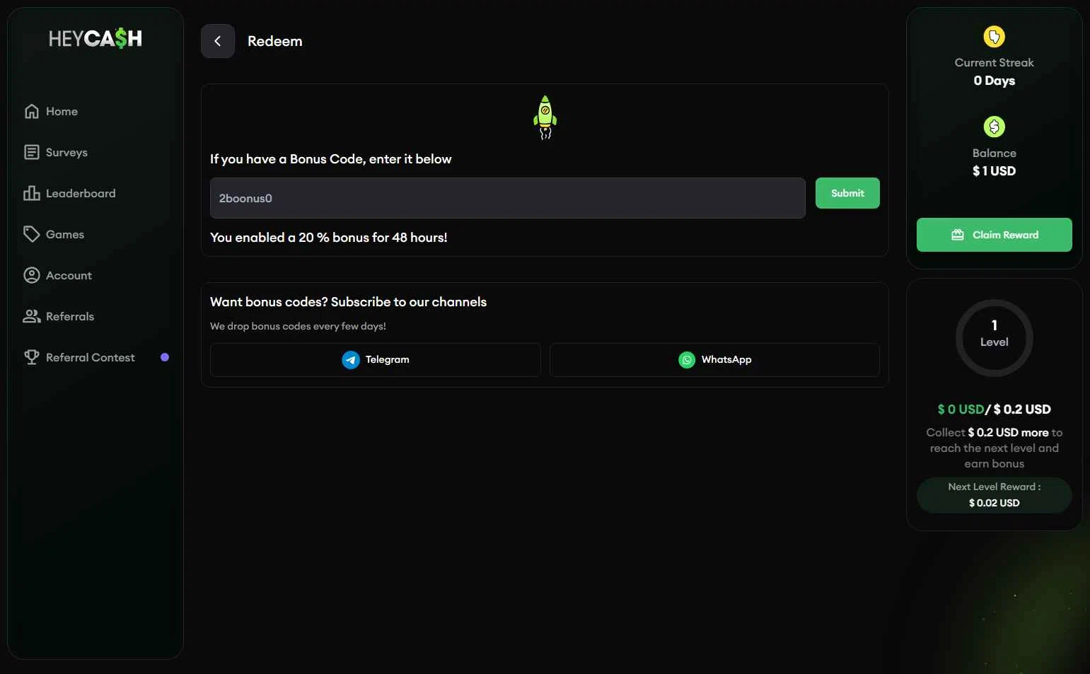 Hey Cash checkout page showing Hey Cash promo code box | Screenshot taken by SimplyCodes community member on Dec 17, 2025