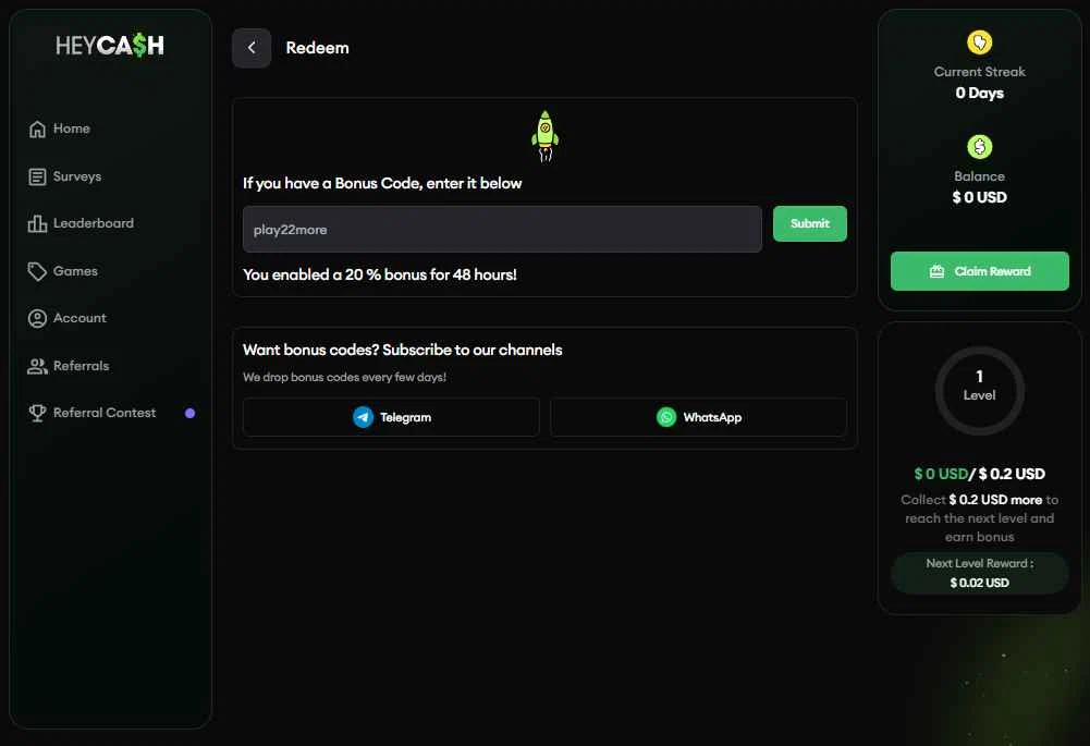 Hey Cash checkout page showing Hey Cash promo code box | Screenshot taken by SimplyCodes community member on Jan 8, 2026