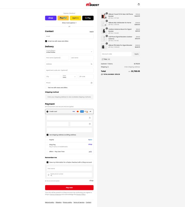 Hiboost checkout page showing Hiboost coupon code box | Screenshot taken by SimplyCodes community member on Sep 2, 2025