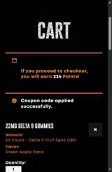 Highly Concentr8ed coupon verification screenshot