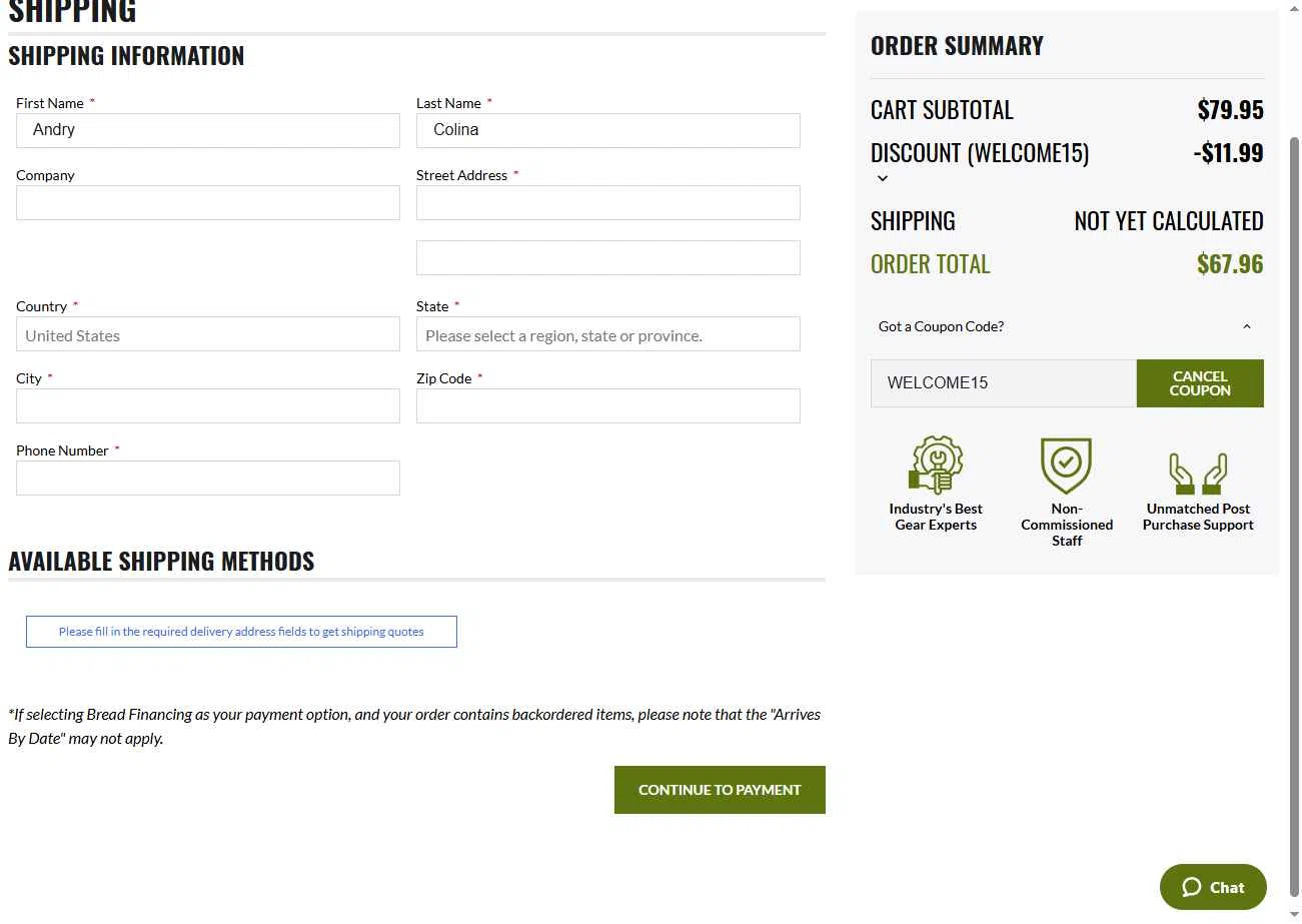 High Point checkout page showing High Point discount code box | Screenshot taken by SimplyCodes community member on Sep 17, 2025