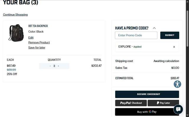 High Sierra checkout page showing High Sierra coupon code box | Screenshot taken by SimplyCodes community member on Sep 10, 2025