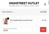 OUT20 coupon verification screenshot