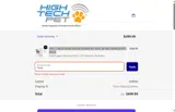 High Tech Pet coupon verification screenshot