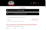 Hilands Cigars coupon verification screenshot