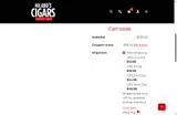 Hilands Cigars coupon verification screenshot