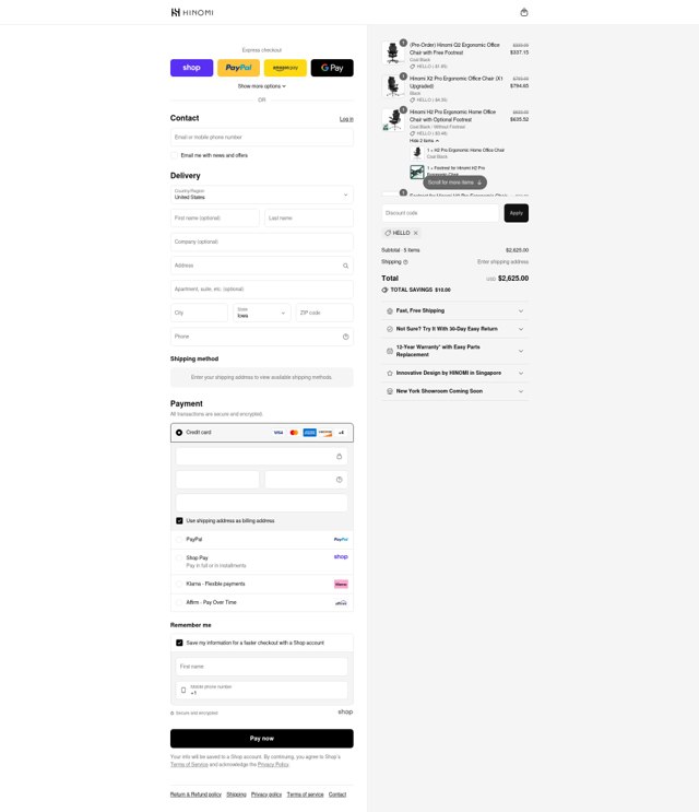 Hinomi checkout page showing Hinomi discount code box | Screenshot taken by SimplyCodes community member on Aug 30, 2025