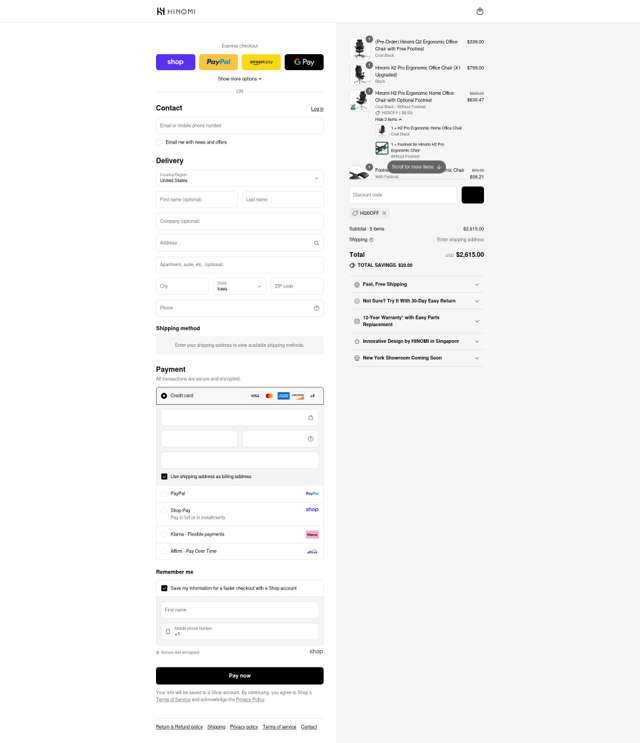Hinomi checkout page showing Hinomi discount code box | Screenshot taken by SimplyCodes community member on Sep 4, 2025