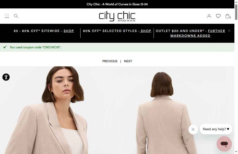 Hips & Curves checkout page showing Hips & Curves promo code box | Screenshot taken by SimplyCodes community member on Sep 18, 2025
