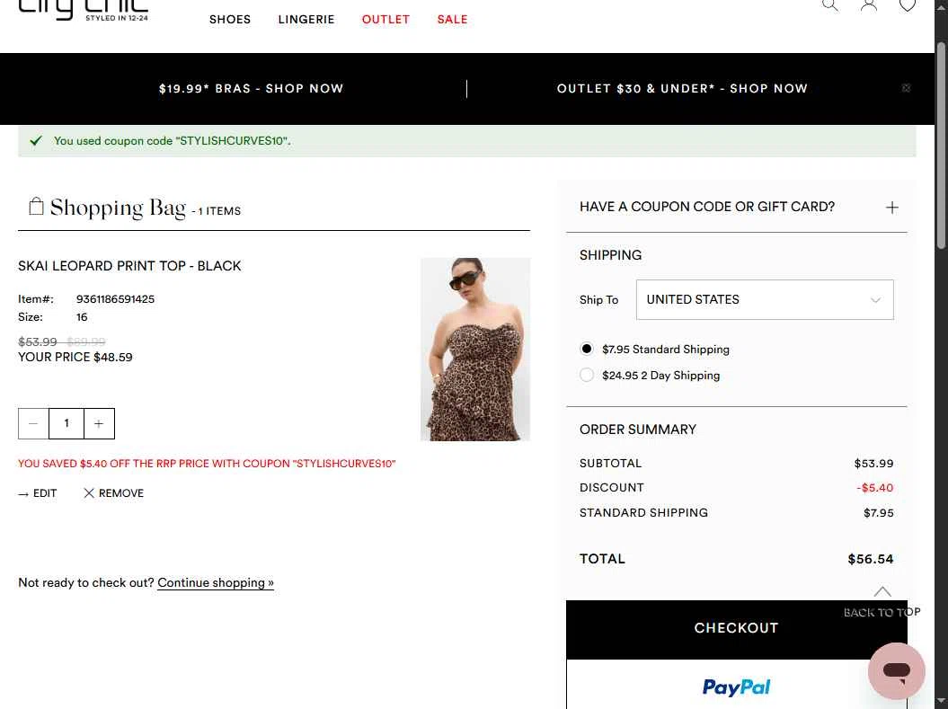 Hips & Curves checkout page showing Hips & Curves promo code box | Screenshot taken by SimplyCodes community member on Feb 15, 2026