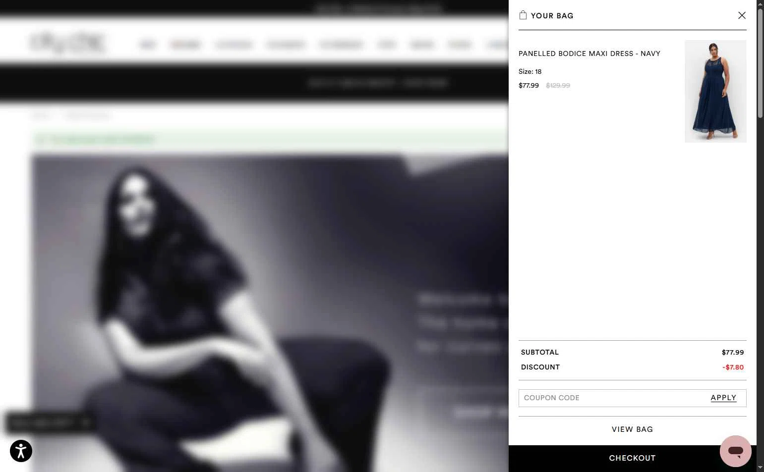 Hips & Curves checkout page showing Hips & Curves promo code box | Screenshot taken by SimplyCodes community member on Feb 18, 2026