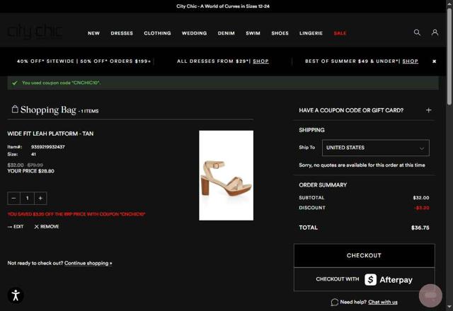 Hips & Curves checkout page showing Hips & Curves promo code box | Screenshot taken by SimplyCodes community member on Jun 4, 2025