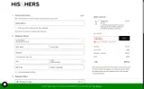 His & Hers coupon verification screenshot