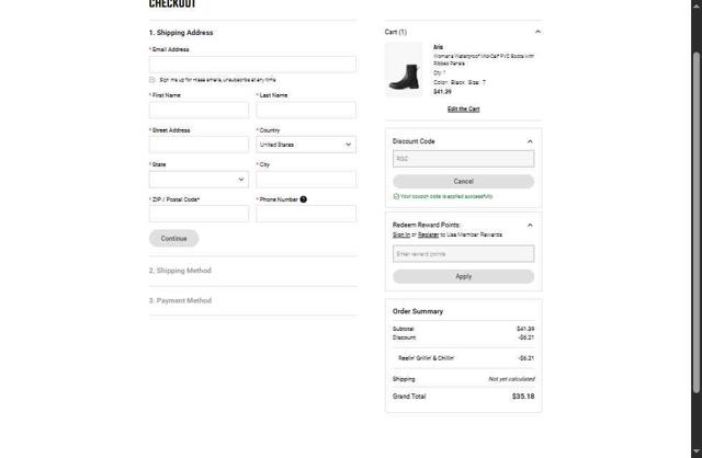 HISEA checkout page showing HISEA discount code box | Screenshot taken by SimplyCodes community member on Sep 11, 2025