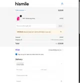 Hismile Teeth Int coupon verification screenshot