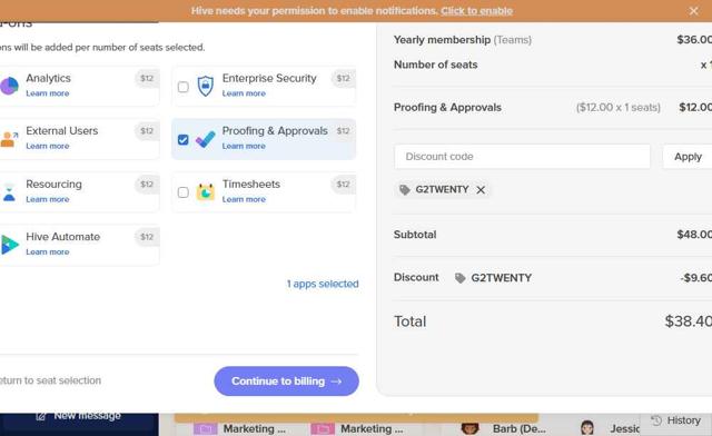Hive checkout page showing Hive promo code box | Screenshot taken by SimplyCodes community member on Sep 7, 2025