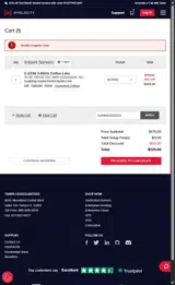 Hivelocity coupon verification screenshot