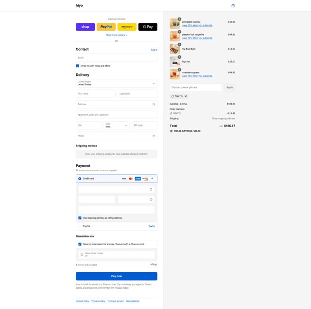 Hiyo checkout page showing Hiyo discount code box | Screenshot taken by SimplyCodes community member on Sep 7, 2025