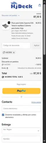 HjDeck coupon verification screenshot